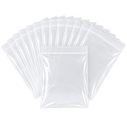 Spartan Industrial - 10” X 12” (500 Count) 4 Mil Thick Bulk Clear Reclosable Zip Plastic Poly Bags with Resealable Lock Seal Zipper - Heavy Duty and Durable