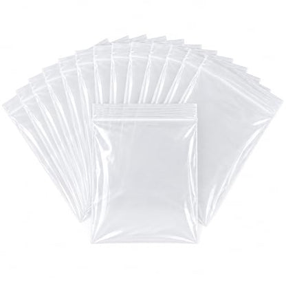 Spartan Industrial - 10” X 12” (500 Count) 4 Mil Thick Bulk Clear Reclosable Zip Plastic Poly Bags with Resealable Lock Seal Zipper - Heavy Duty and Durable