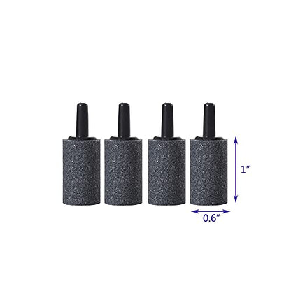 25 Feet 3/16 Inch Standard Aquarium Silicone Airline Tubing with Air Stones, Check Valves, Suction Cups and Connectors for Fish Tank, Hydroponics (Black) - color: Black