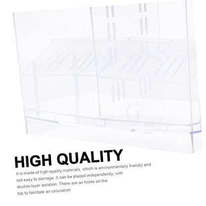 BESPORTBLE Transparent Fish Breeding Box Double-Layer Fry Hatching Container with Air for Efficient Fish Incubation and Space-Saving Design for Aquarium Use