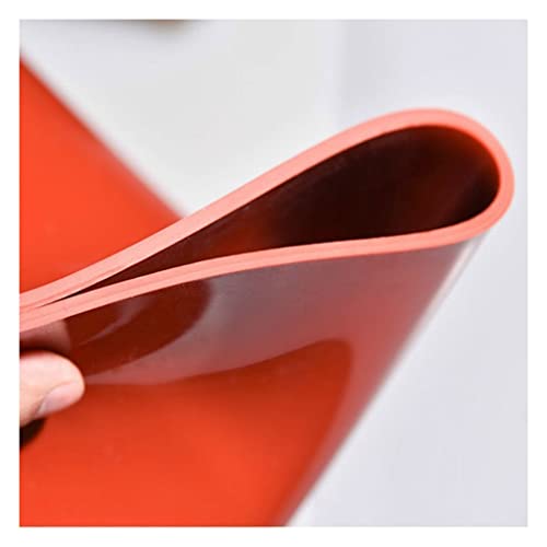 Goanilad Red/Black Silicone Rubber Sheet Plate, High Temperature Resistance 1mm 2mm 3mm 4mm 5mm 500x500mm Silikon Rubber Mat(Black,1) - color: Black, size: 1