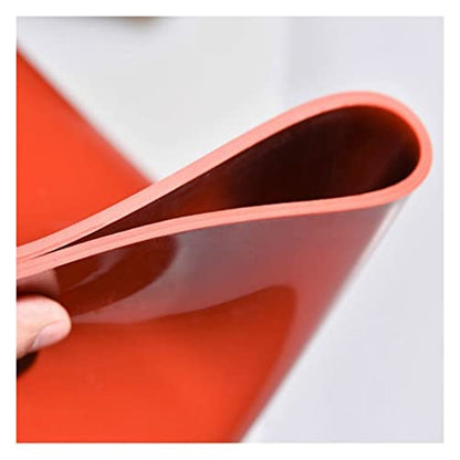Goanilad Red/Black Silicone Rubber Sheet Plate, High Temperature Resistance 1mm 2mm 3mm 4mm 5mm 500x500mm Silikon Rubber Mat(Black,1) - color: Black, size: 1