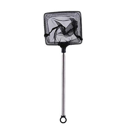 Fishing Landing Net Fish Aquarium Accessories Net Fish Net Fish Skimming Net Goldfish Net Mini Adjustable Telescopic Fishes Shrimps Landing Net for Aquarium Fishbowl Fish () - color: Square