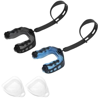 2 Pack Football Mouthguard,Sports Mouth Guard with Straps and Case,Youth Football Mouthpiece Mouth Protectionfor Kid&Youths,Youth Mouth Guard Mouthpiece for Boxing,Lacrosse,Basketball,Hockey,MMA - size: Youth