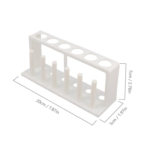 Healifty Plastic Test Tube Rack Holder White Water Quality Test Tube Stand Organizer for Laboratory and Aquarium Use