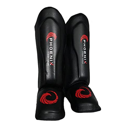 Flight Shin Guards, Extra Padding - color: Black, size: X-Large