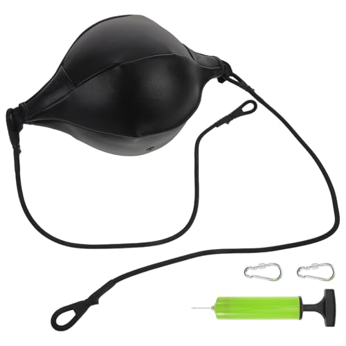 Wakauto Double End Boxing Speed Bag Pu Hanging Reflex Ball with Pump, Needle, and Hook Kit for Home Boxing Training and Hand-Eye Coordination