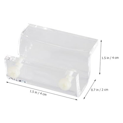 BESPORTBLE 12pcs Acrylic Fish Tank Cover Support Bracket Fixed Tool for Open Rib Aquariums Holder for Turtle Tanks Pet Boxes Compatible Thick