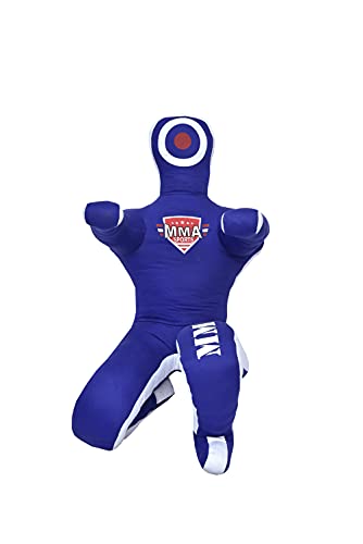 MMA Sports Brazilian JIU Jitsu Grappling Submission Throwing Dummy Punching Heavy Bag Kick Boxing Dummies UNFILLED - color: Blue-2, size: 5ft, style: Sitting