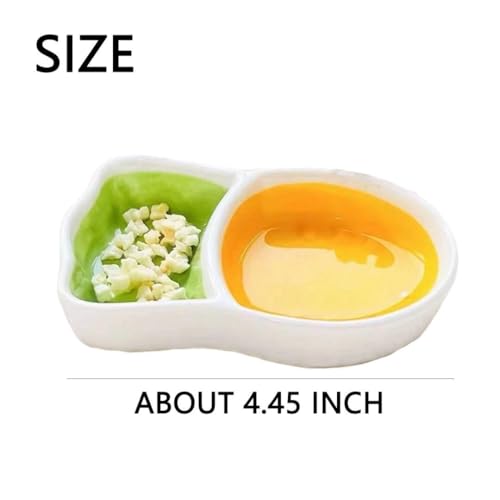 2 Pack Hermit Crab Food Dish Ceramic Hermit Crab Water Bowl Reptile Water Bowl Aquarium Accessory for Bearded Dragon Lizard Frog Gecko Tortoise Snail Frog