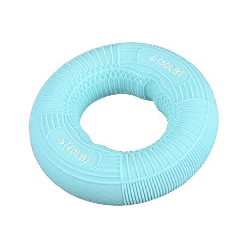 uxcell Hand Grip Strengtheners, 3.07" 30-40 Lbs Silicone Rings Blue - color: Blue