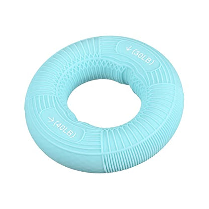 uxcell Hand Grip Strengtheners, 3.07" 30-40 Lbs Silicone Rings Blue - color: Blue