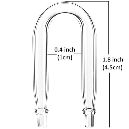 Pollen Glass CO2 Diffuser with U-Shape Connecting Tube for Aquarium Planted Tank (2" for 50-80 US gallons)