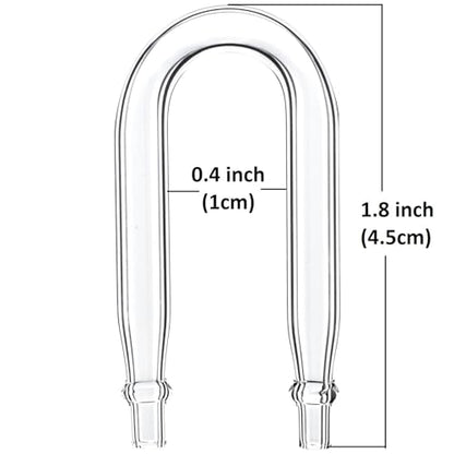 Pollen Glass CO2 Diffuser with U-Shape Connecting Tube for Aquarium Planted Tank (2" for 50-80 US gallons)
