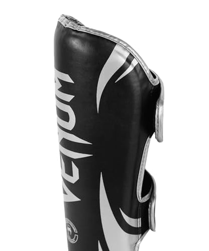 Venum Challenger Standup Shin Guards - color: Black/Silver, size: Medium