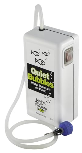 Marine Metal B-14 Quiet Bubbles Live Bait Aerator, Quiet Water Resistant Air Pump, Portable,Beige