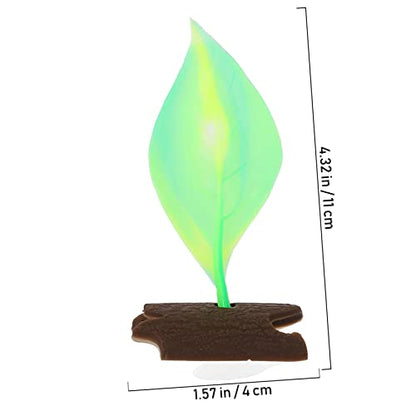 3pcs Fish Tank Silicone Leaf Bed Hammock Cup Aquarium Decoration for Freshwater and Fish Resting