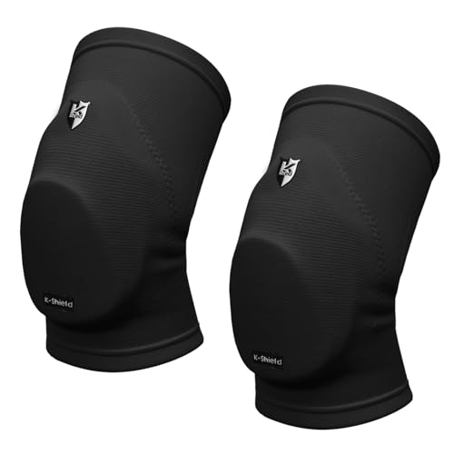 K-Shield Knee Pads for Wrestling, Jiu Jitsu, MMA, Muay Thai, Judo - color: Black, size: L/XL