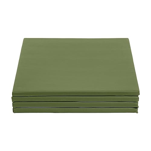 ECR4Kids SoftZone Play Patch Activity Mat Squares, Modular Playmat, Hunter Green, 4-Pack - color: Hunter Green