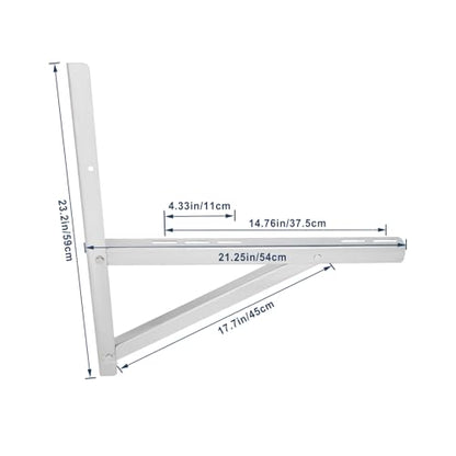Stainless Steel Mounting Bracket for 9000-36000BTU Condenser Ductless Mini Split Air Conditioner Heat Pump Systems (Triangular)