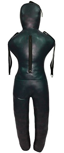 Bestzo MMA Martial Arts Jiu Jujitsu Judo Punching Bag Grappling Dummy Standing Position -Unfilled - color: Synthetic Leather Black, size: 70 inches (6 ft)