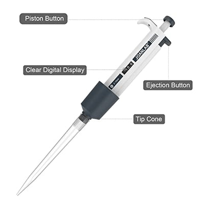 Micropipette 2-10ml Manual Adjustable Single Channel Pipettes High Accurate Lab Pipettors with Tips - color: 2-10ml
