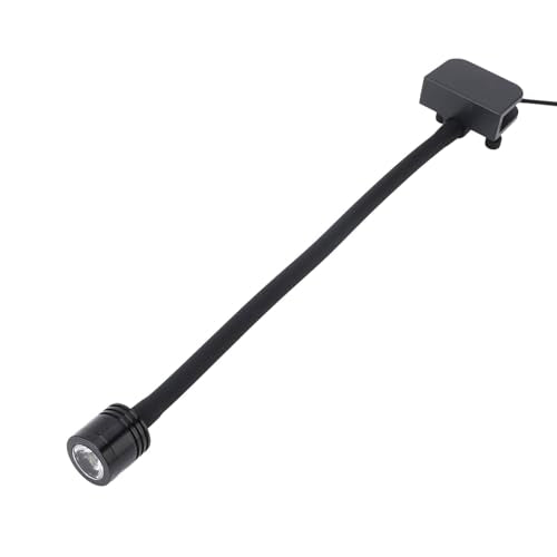 Omabeta LED Aquarium Clamp/Holder On Light High Brightness for 3‑6 Gallons Fish Tank, Small Clamp Aquarium Light for Freshwater Saltwater Aquariums, Aluminum Alloy, Silicone Soft Tube (Warm)