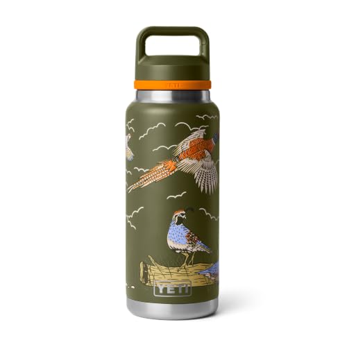 YETI Rambler 36 oz Bottle, Vacuum Insulated, Leakproof, Stainless Steel with Chug Cap - color: Upland Bird Olive