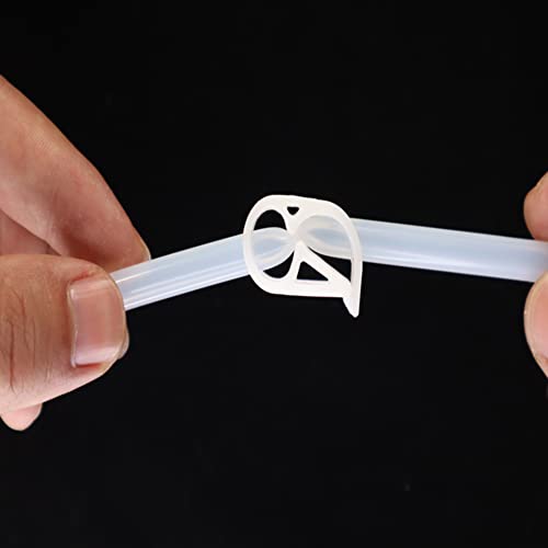 Plastic Clamps, 1/8"-5/32" Tube OD Shut Off Hose Clamp Water Flow Control Tube Clip Pipe for Beer and Infusion Bottles (Pack of 2) - size: Mini-1/8“-5/32”