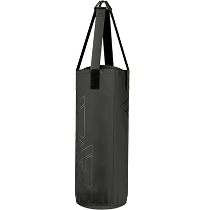 RDX Kids Unfilled Punching Bag Set 2FT, Non Tear Maya Hide Leather Kara Junior Hanging Bag for Kickboxing MMA Muay Thai Taekwondo Karate BJJ Strength Training, Home Gym Equipment - color: BLACK