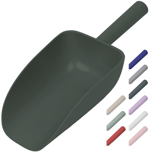 Extra Big Multipurpose Scoop– Solid Deep Scooper for Any Household – Disposing/Replacing Litter – Big Size Animal Pet Food Shovel – 44oz - color: KHAKI