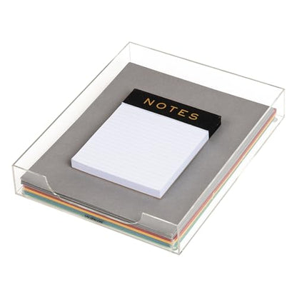 Mind Reader Paper Tray, Desktop Organizer, File Storage, Modern, Office, Acrylic, Clear - size: Paper Tray