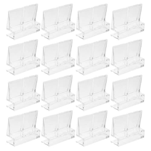 Aquarium lid Clips 16pcs Aquarium Lid Clips 6mm Acrylic Fish Tank Cover Support Bracket Rimless Glass Top Handle Clamps Tanks Accessories