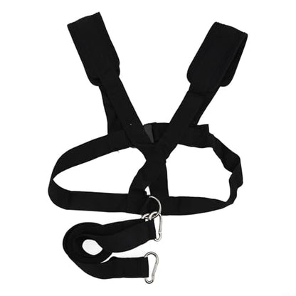 Sled Harness For Exercises, Adjustable Nylon Running Resistances Training Belts With 5.1ft Rope Kit For Footballs Basketballs Strength Building, Black