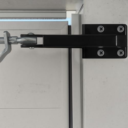 Nuanchu 2 Pack Screen Door Closer Bracket Storm Hardware Replacement Post Jamb Bracket Plastic Replacement Parts for Door Closers(Black)
