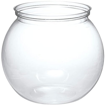 Fun Express Clear Plastic Fish Bowl - Versatile Party Decor for Birthday Parties Events & Creative Displays - Perfect for Centerpieces Favors & Themed Decorations - 1 Piece
