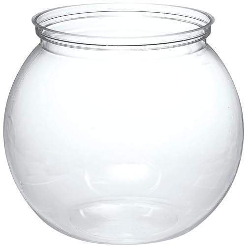 Fun Express Clear Plastic Fish Bowl - Versatile Party Decor for Birthday Parties Events & Creative Displays - Perfect for Centerpieces Favors & Themed Decorations - 1 Piece