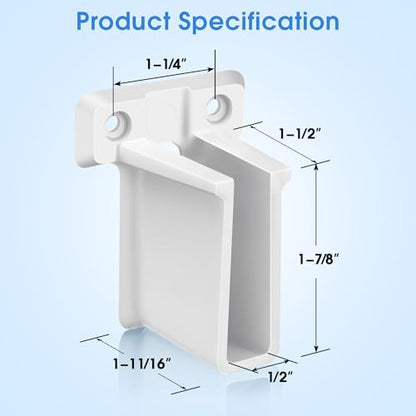 Dreyoo 12 Pack Wire Shelf End Bracket, White Plastic Closet Shelves Brackets, Wall Mount Brackets for Shelves Closet, Screws Included