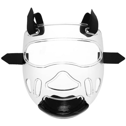 Clear Boxing Faceshield,Sparring Headgear, Taekwondo Protective Mask,Face Protection Cover for Boxing - size: Large