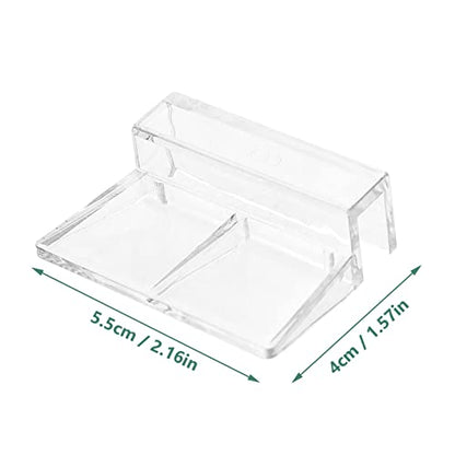 Happyyami 10pcs Acrylic Fish Tank Cover Brackets Support for Aquarium Lids for Turtle and Snake Tanks Quality Water Resistant Holders