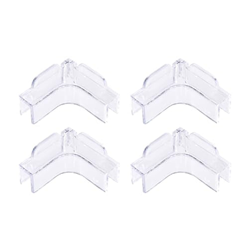 Hipanda Aquarium Hood Fish Tank top Cover, Terrarium lid Plastic Grid with 4-Piece Set Corner Protectors. Prevents Jumping (Fit 8MM/0.3inch Glass) - size: Fit 8MM/0.3inch Glass