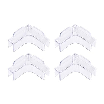 Hipanda Aquarium Hood Fish Tank top Cover, Terrarium lid Plastic Grid with 4-Piece Set Corner Protectors. Prevents Jumping (Fit 8MM/0.3inch Glass) - size: Fit 8MM/0.3inch Glass