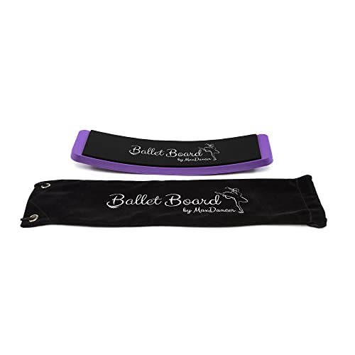 Ballet Turning Spin Board for Dance and Figure Skating. Portable Training Equipment for Dance. Make Your Turns, Pirouette and Balance Better. - color: Purple with carry bag