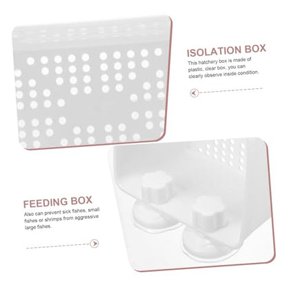 HANABASS 1Set Fish Breeding Box with Suction Cup Durable Aquarium Breeding Container for Fish Nursery Easy to Install Increases Survival Rate of Fry Fish Tank Design
