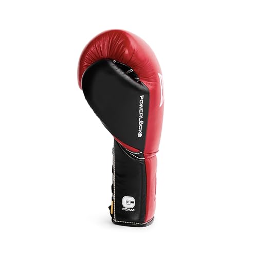 Everlast Powerlock OG Pro Training Boxing Gloves - color: RED/BLK, size: 12 oz