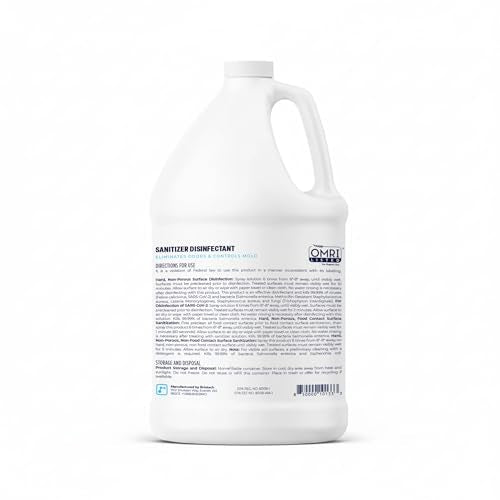 BRIOTECH Sanitizer Disinfectant Hypochlorous, Nursery, 1 Gallon Refill | Kill 99.99% of viruses, bacteria, control mold, eliminate odor, gentle for nursery, play rooms, food contact surfaces - size: 128 Fl Oz (Pack of 1)