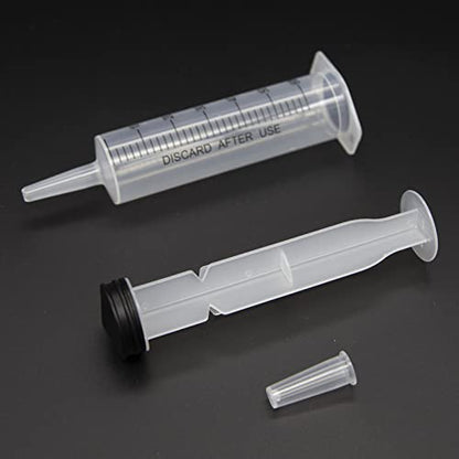 8Pcs Plastic Syringe Set 60ml 20ml Industrial Plastic Syringe with Handy Tubing 30cm(12in) for Refilling Fluids, Feeding Pets, Drawing Oil, Measuring, Watering, Multiple Uses, 20mlx2 + 60mlx2+ Hosex4