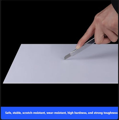 20 Pcs White PVC Flexible Plastic Thin-Sheet Rigid High Tensile Panel for Craft Board Signboard Aquarium Background Panels-100mm*200mm*0.3mm - size: 100mm*200mm*0.3mm