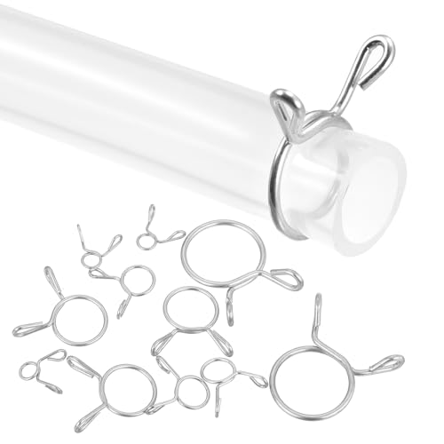 uxcell 15 Pcs Fuel Line Hose Tubing Spring Clips, 8.5mm Inner Dia 304 Stainless Steel Water Pipe Spring Clip Clamps for Motorcycle Scooter ATV