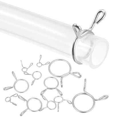 uxcell 15 Pcs Fuel Line Hose Tubing Spring Clips, 8.5mm Inner Dia 304 Stainless Steel Water Pipe Spring Clip Clamps for Motorcycle Scooter ATV